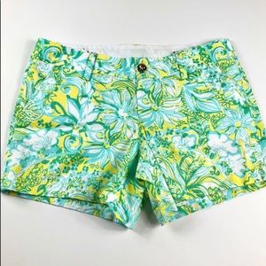 Lilly Pulitzer Women's Callahan Short Dandelion Yellow Beach Gypsies SIZE 10